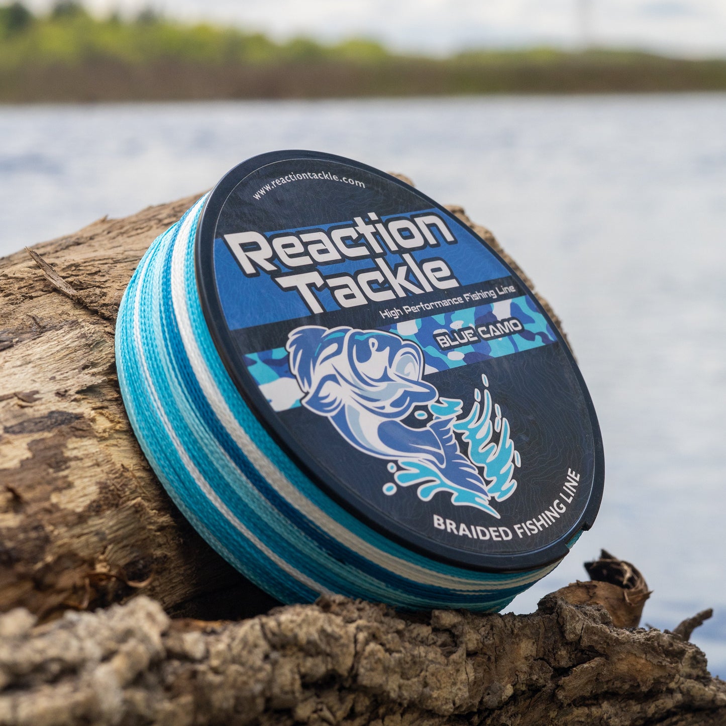 Ligne de pêche tressée Reaction Tackle camouflage bleu - Résistance et sensibilité ultimes