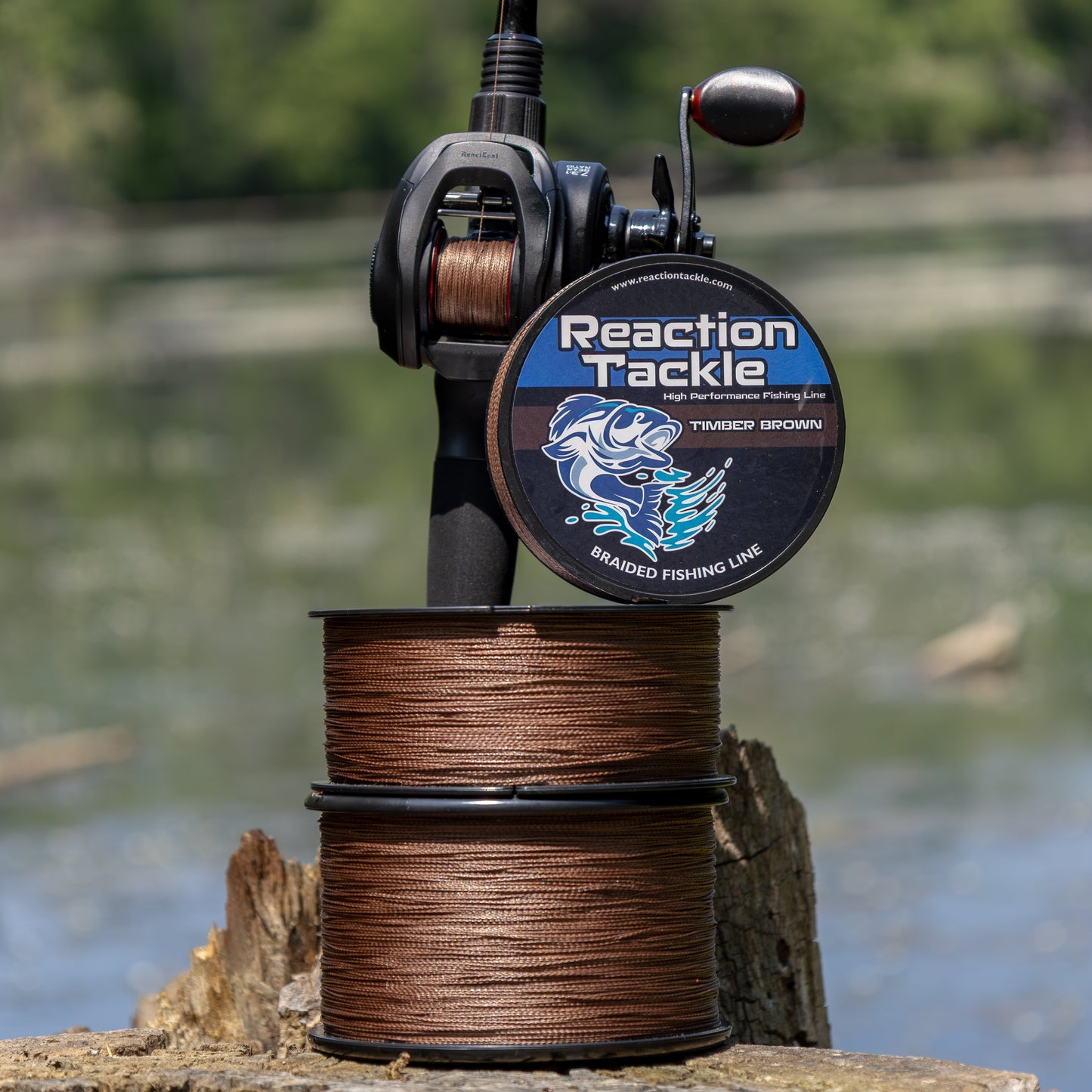 Reaction Tackle Premium Braided Fishing Line - Timber Brown