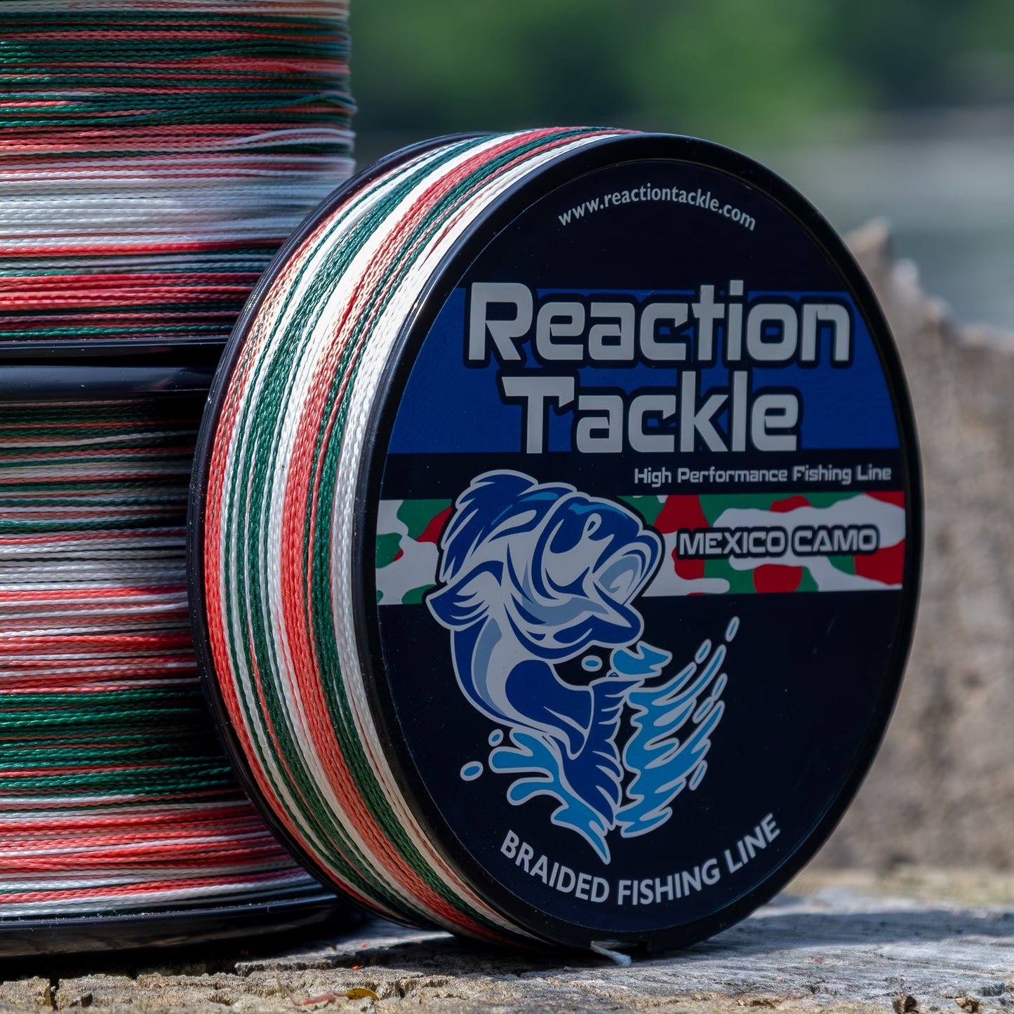 Línea de pesca trenzada Reaction Tackle - Camuflaje mexicano - Rendimiento superior