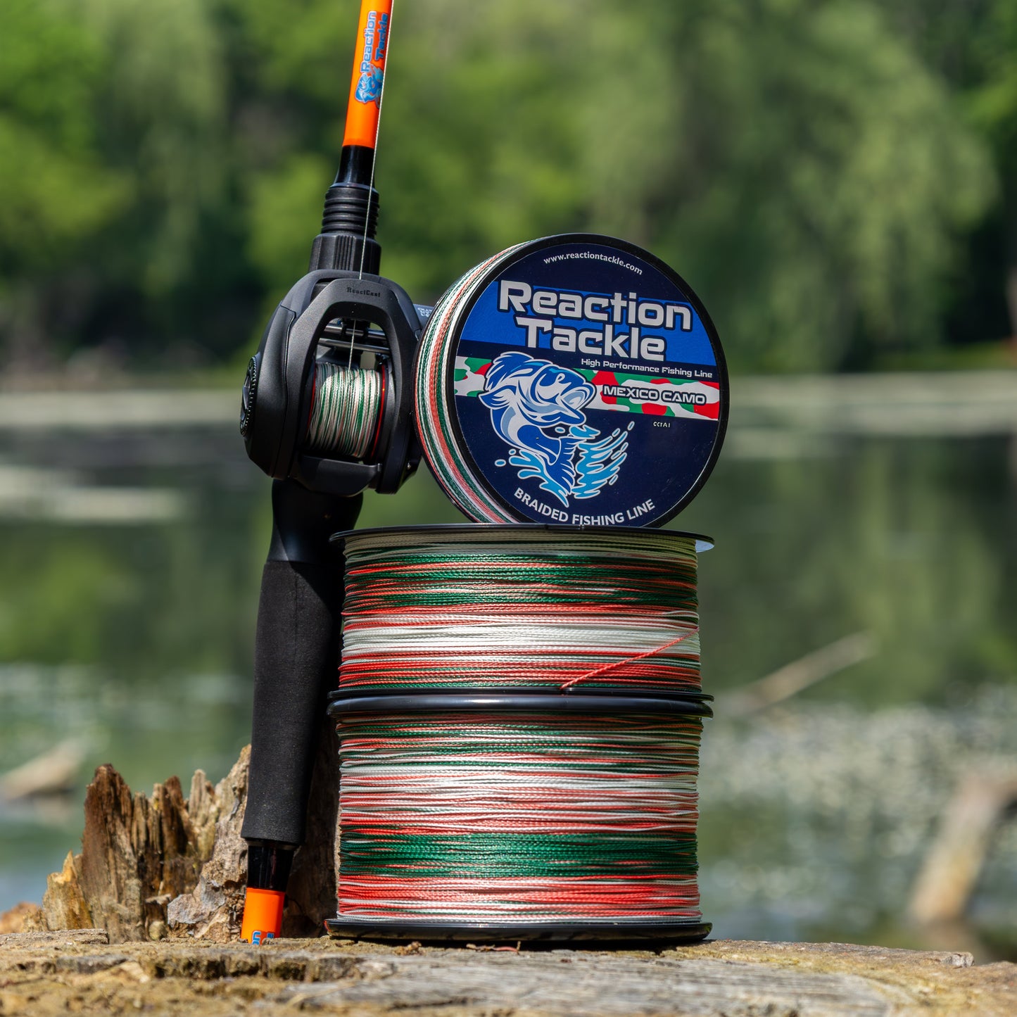 Reaction Tackle Braided Fishing Line - Mexico Camo - NEW