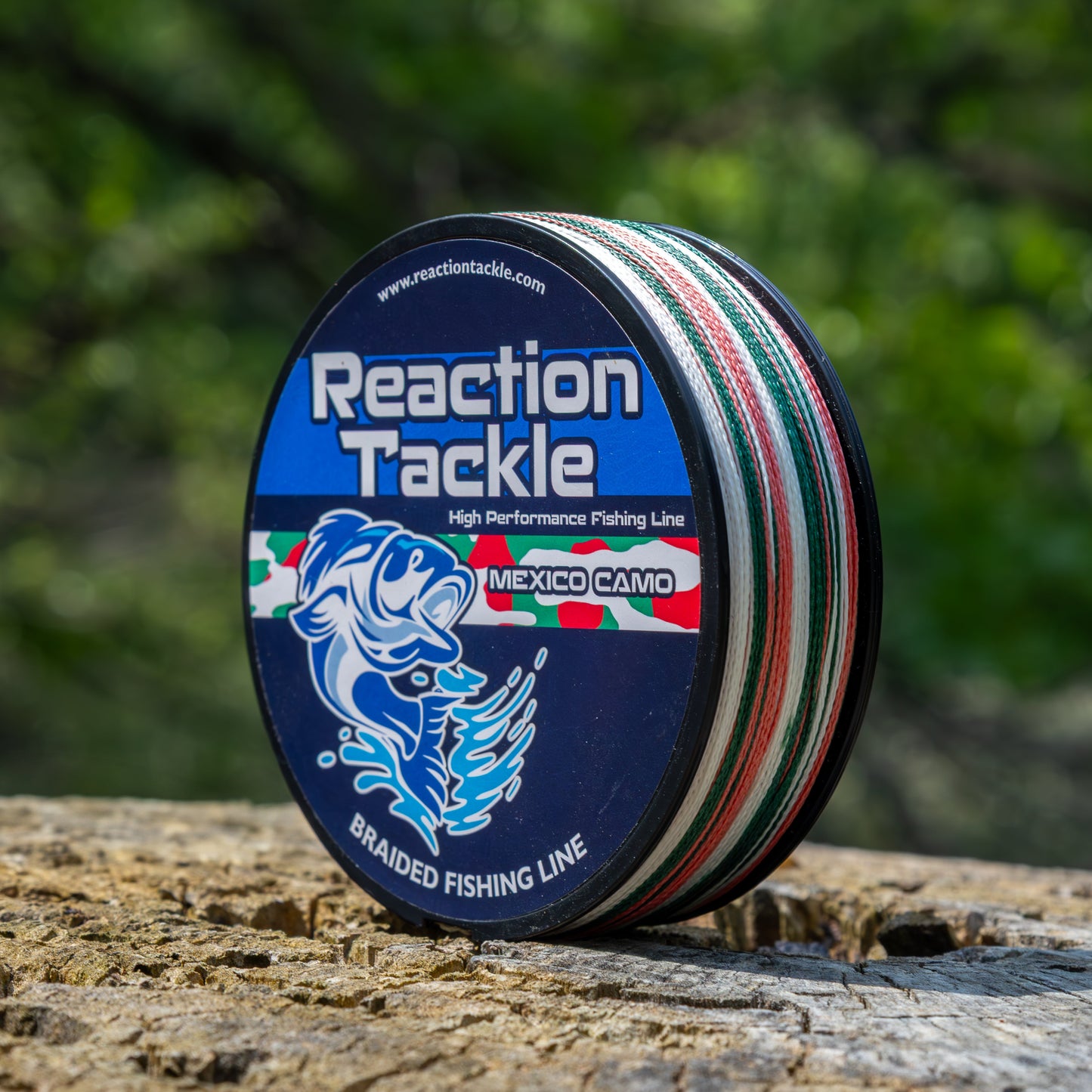 Línea de pesca trenzada Reaction Tackle - Camuflaje mexicano - Rendimiento superior