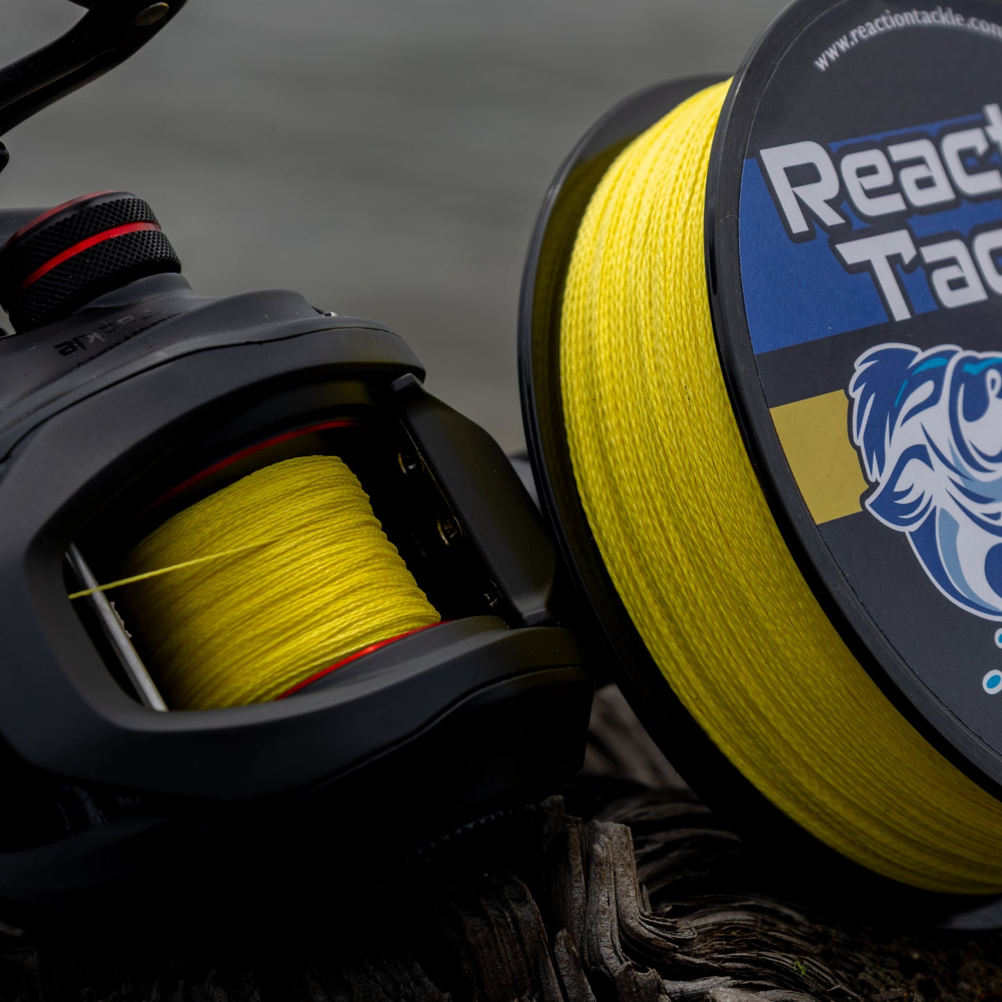 Línea de pesca trenzada Reaction Tackle - Sin decoloración, amarilla - NUEVA