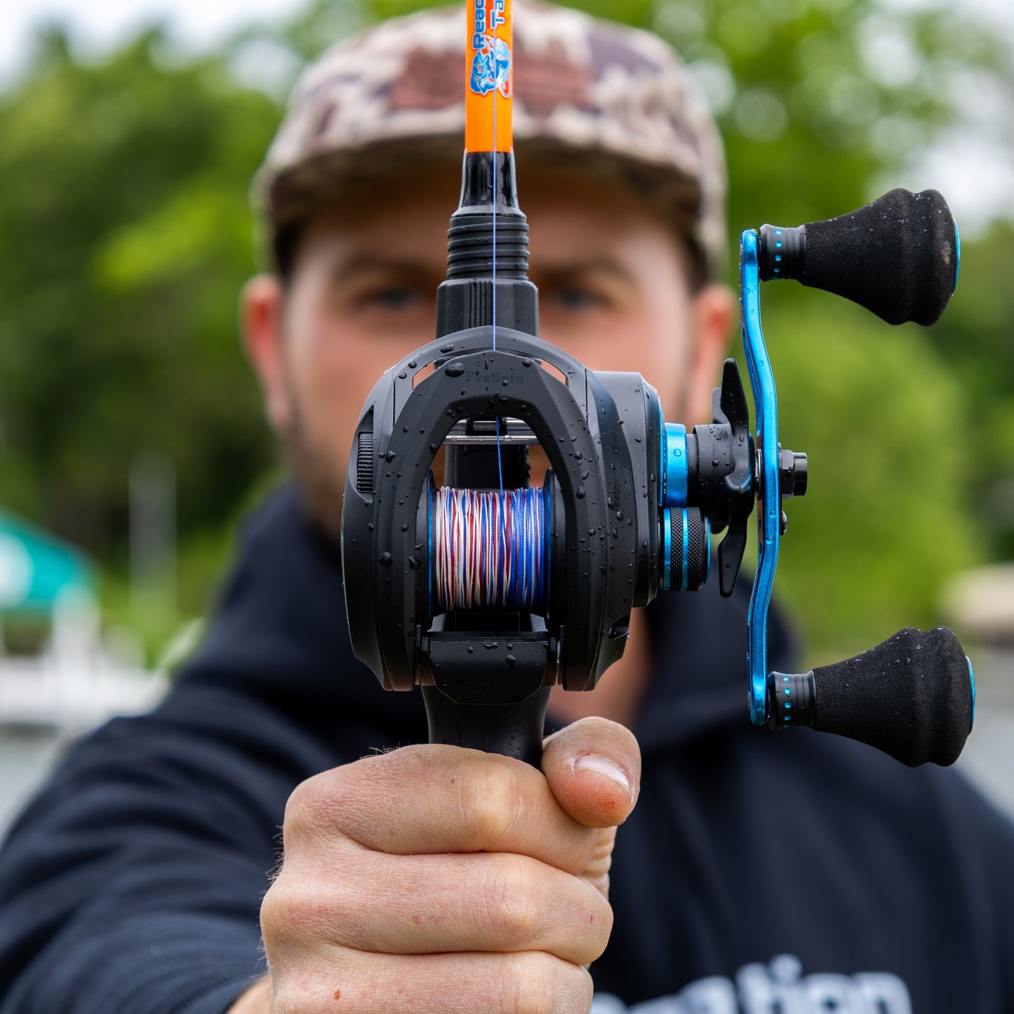 Línea de pesca trenzada Reaction Tackle X8 - Camuflaje estadounidense, 8 hebras - NUEVA