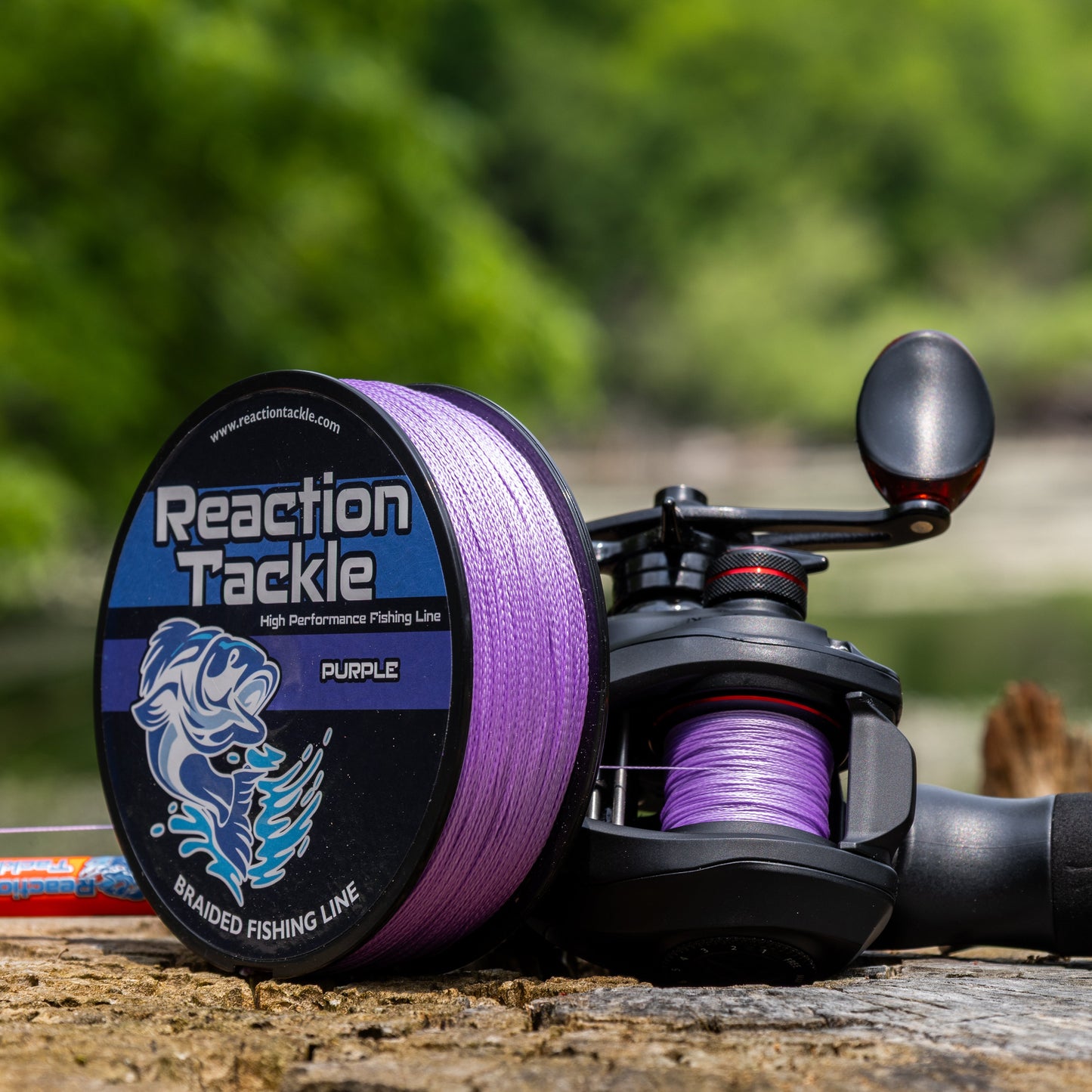 Ligne de pêche tressée premium Reaction Tackle - Violet éclatant - Performance ultime