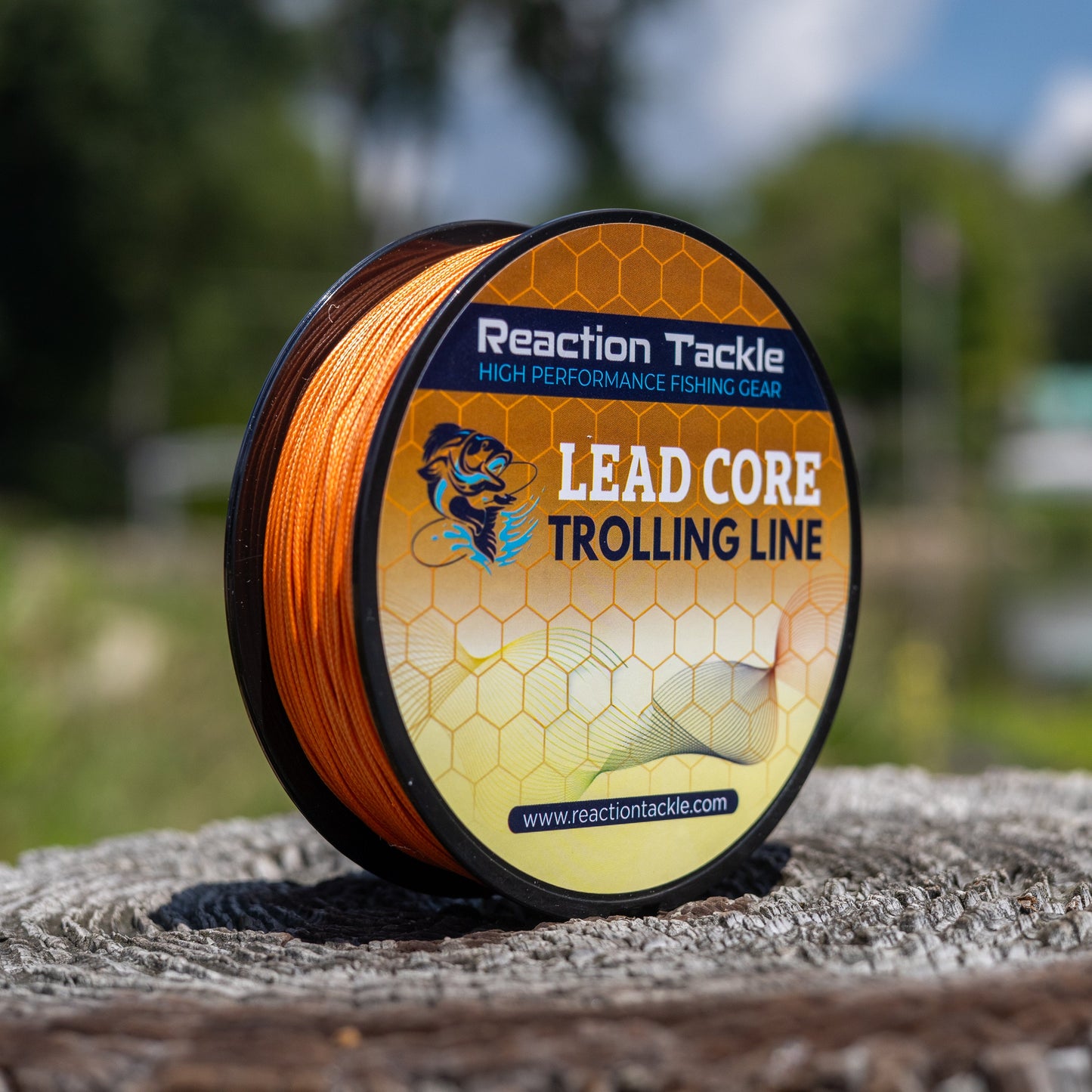 Línea de pesca trenzada con núcleo de plomo premium Reaction Tackle para curricán