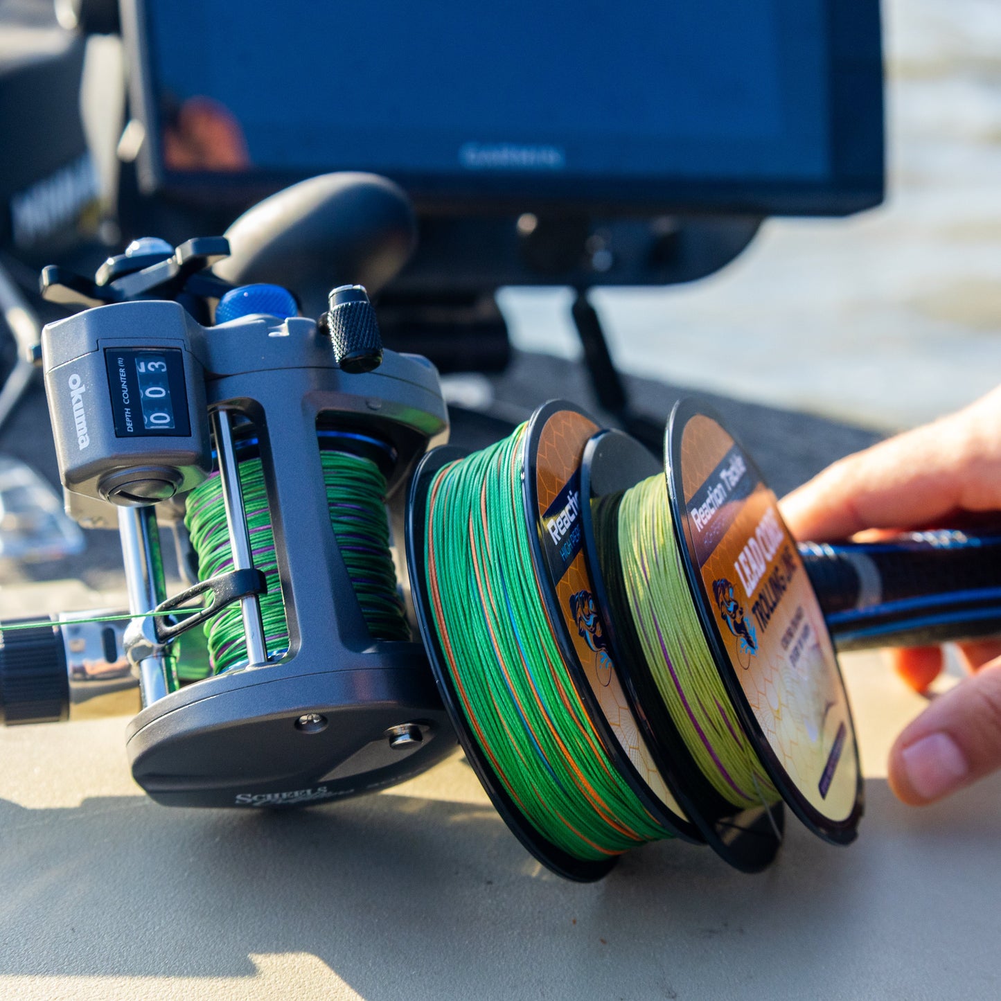 Línea trenzada de arrastre con dosificación de núcleo de plomo Reaction Tackle