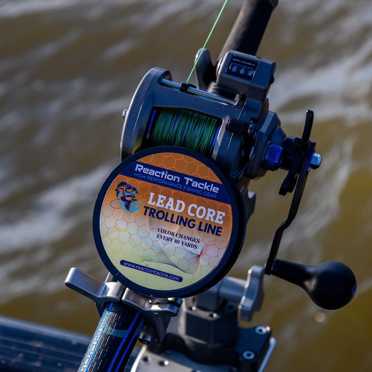 Línea trenzada de arrastre con dosificación de núcleo de plomo Reaction Tackle