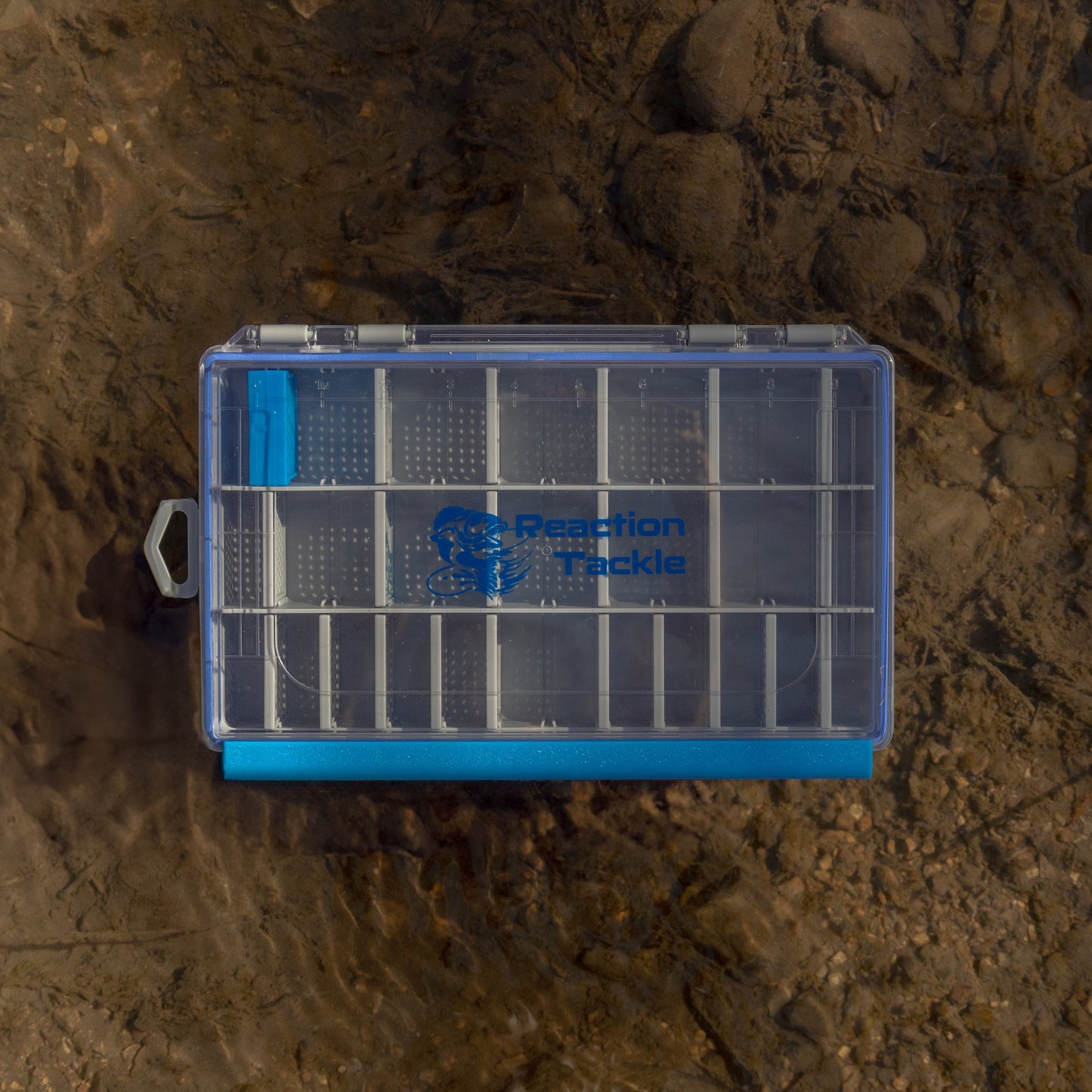 Bandeja para aparejos Reaction Tackle Ultra Elite: resistente al agua y con un solo clip. Nueva.