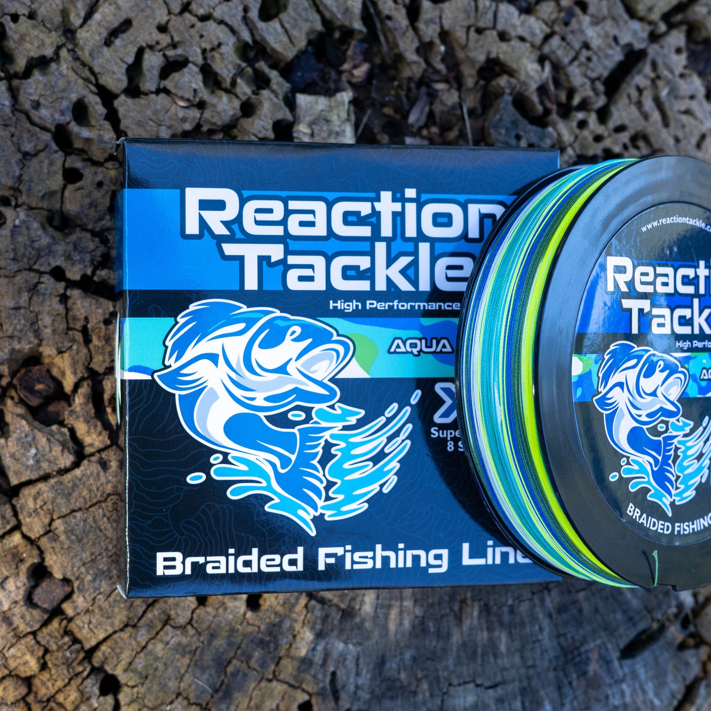 Reaction Tackle Aqua Camo X8 Braided Fishing Line - 8 Strands