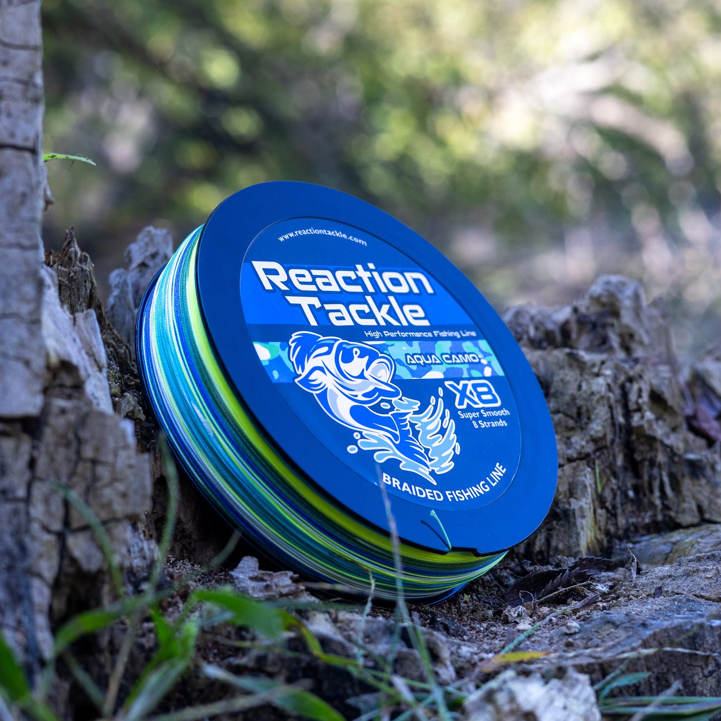 Reaction Tackle Aqua Camo X8 Braided Fishing Line - 8 Strands