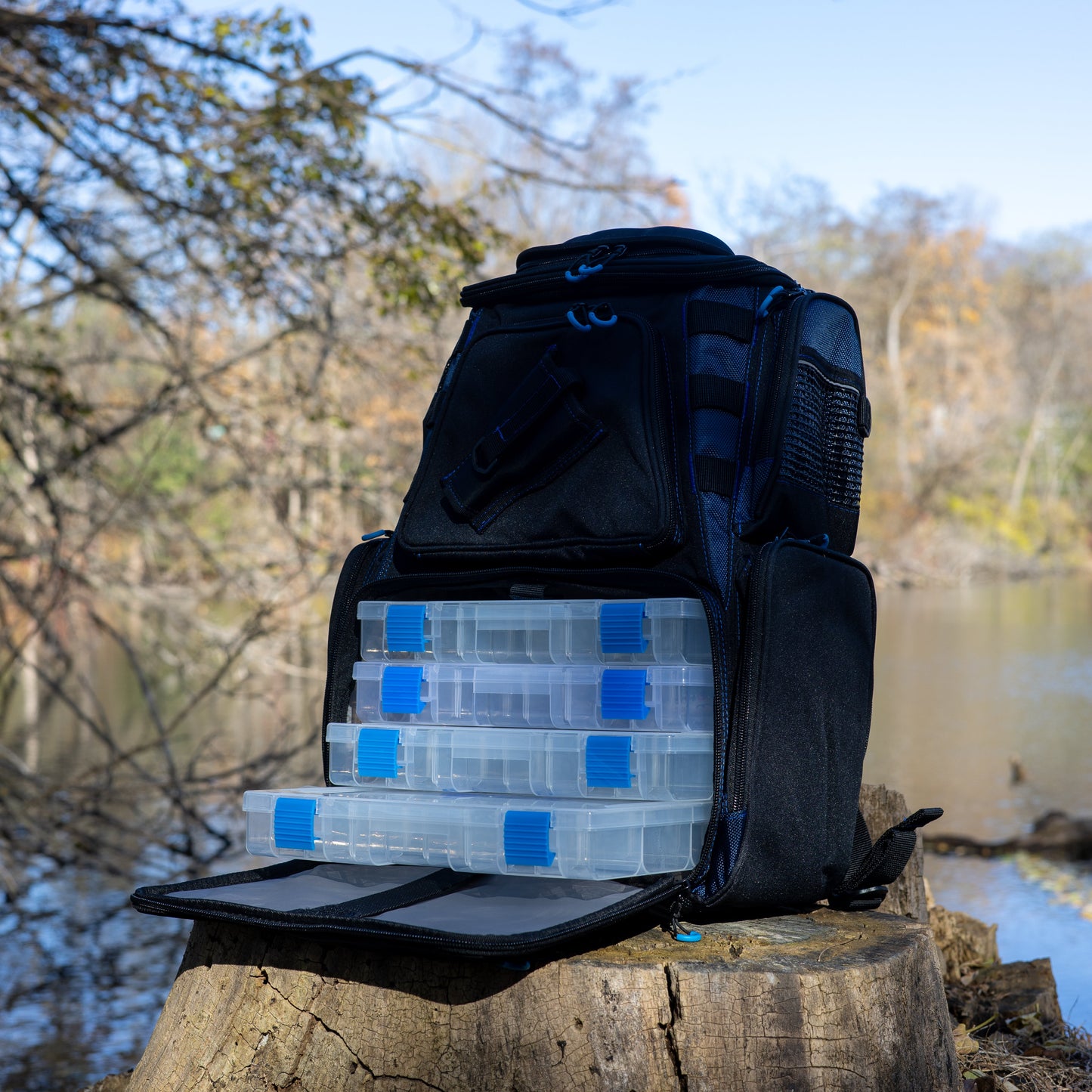Reaction Tackle Premium Fishing Backpack with 4 Trays Included - Korvel