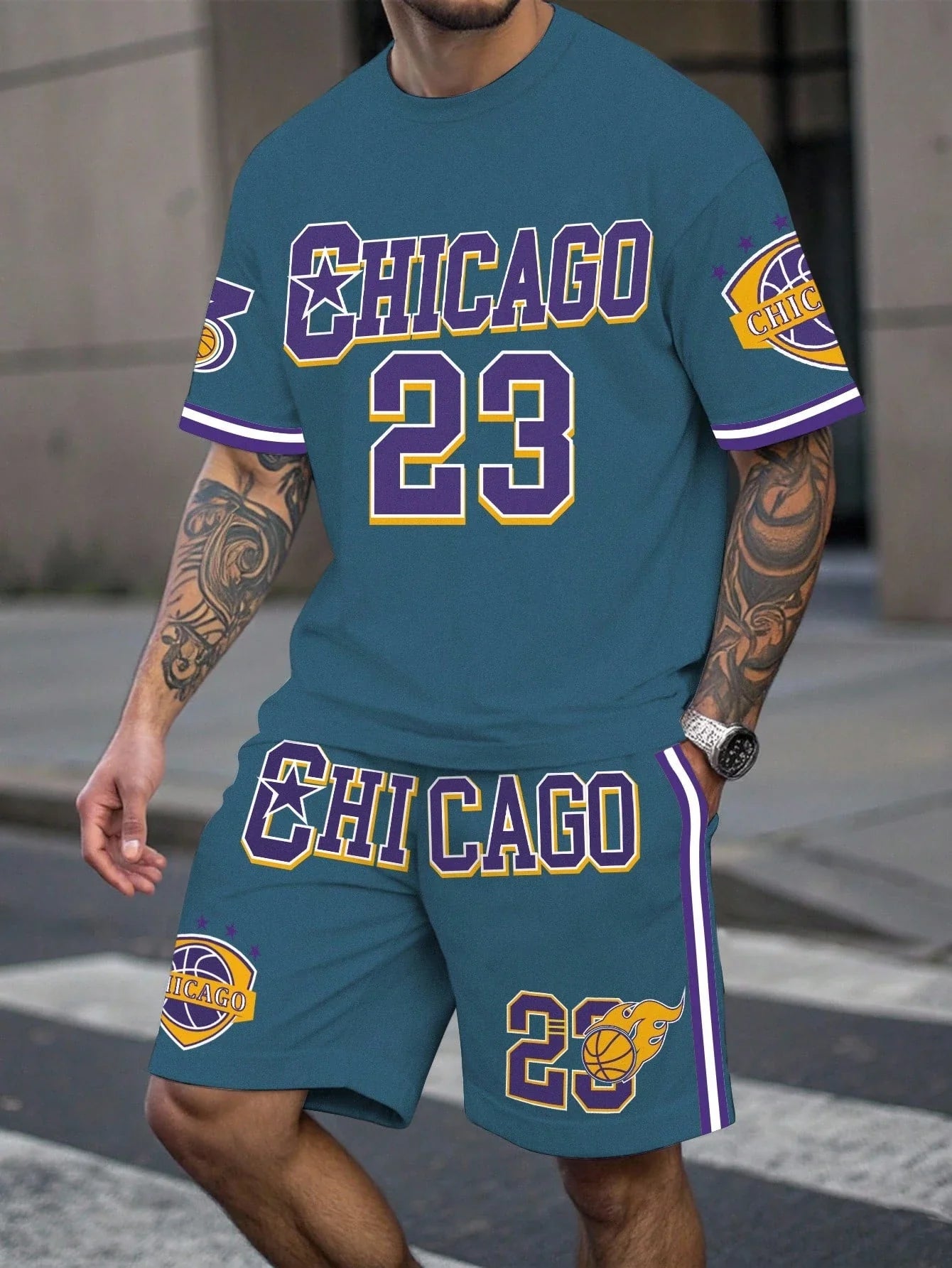 Conjunto de Ropa de Baloncesto para Hombres Tallas Grandes