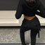 Ensemble Zip Crop Hoodie & Jogger V-Waist