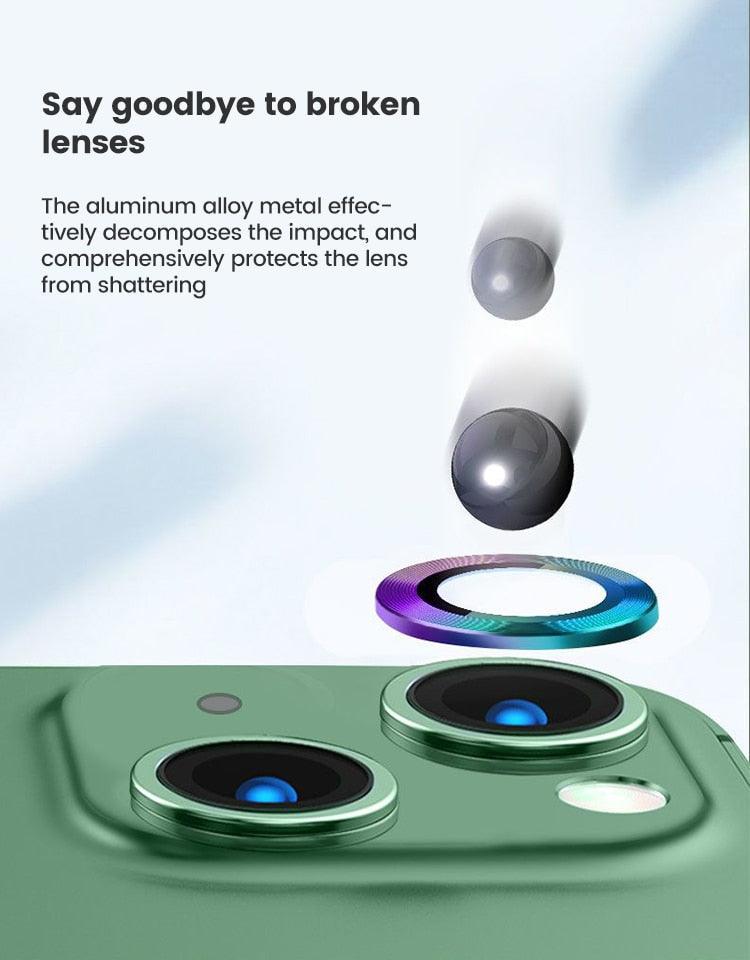 Titanium Alloy HD Camera Lens Protector for iPhone 12/13/14 Series - 9H Scratch-Resistant - Korvel