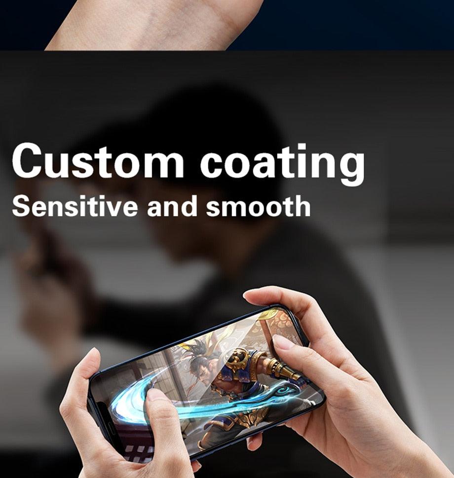Protector de Pantalla de Vidrio Templado de Cubierta Completa de 4 Piezas para iPhone