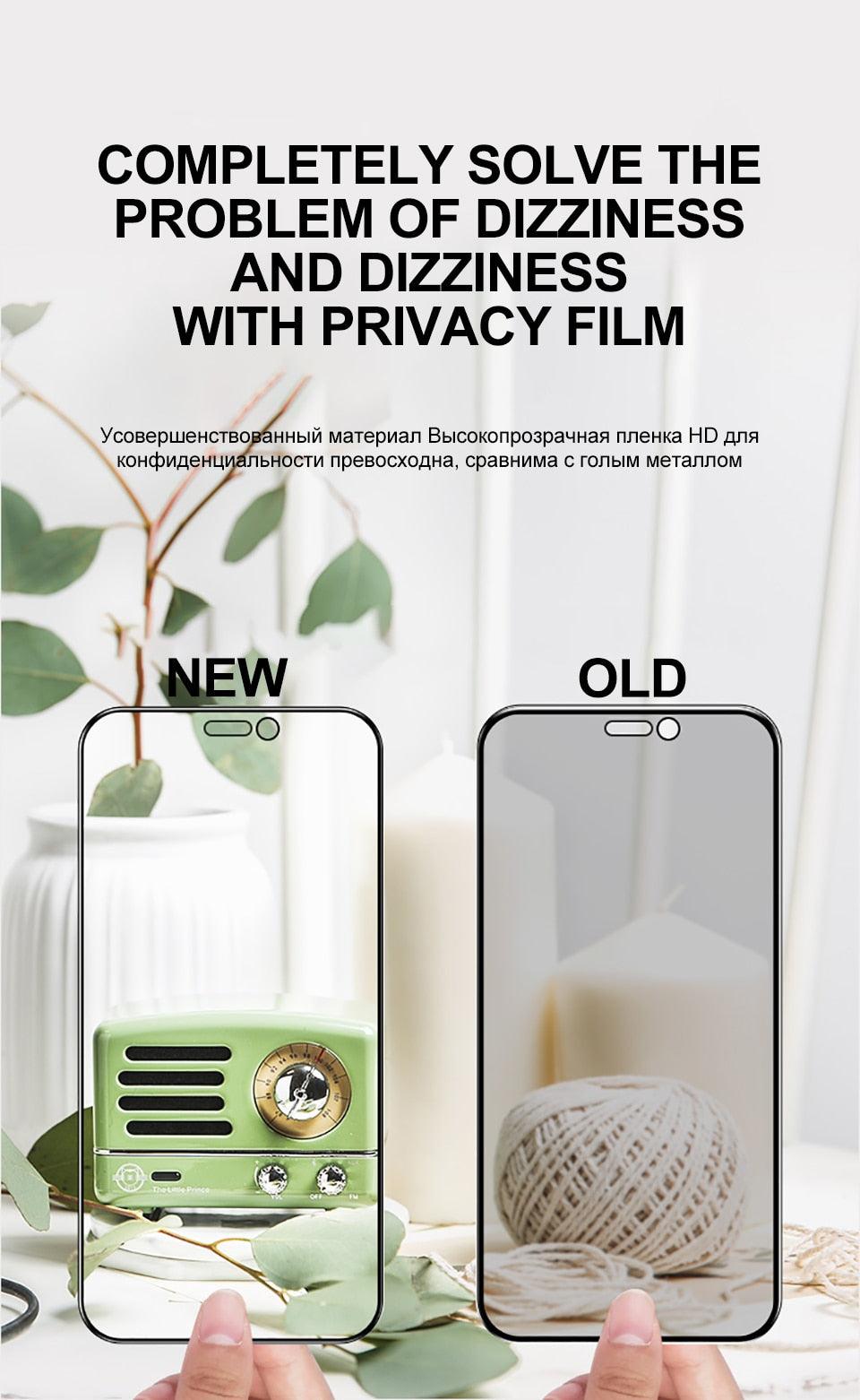 Full Cover Ceramics Privacy Glass Screen Protector for iPhone