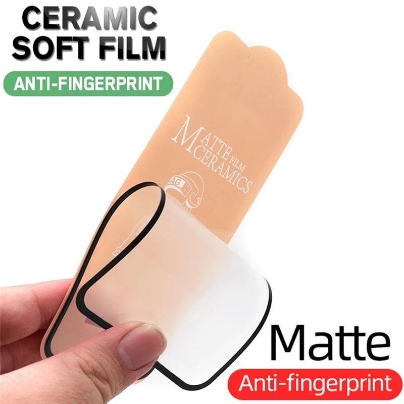 Protector de Pantalla de Película Cerámica Mate Suave para iPhone