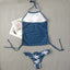 GlamWave Women's Tied Halter Tankini Set