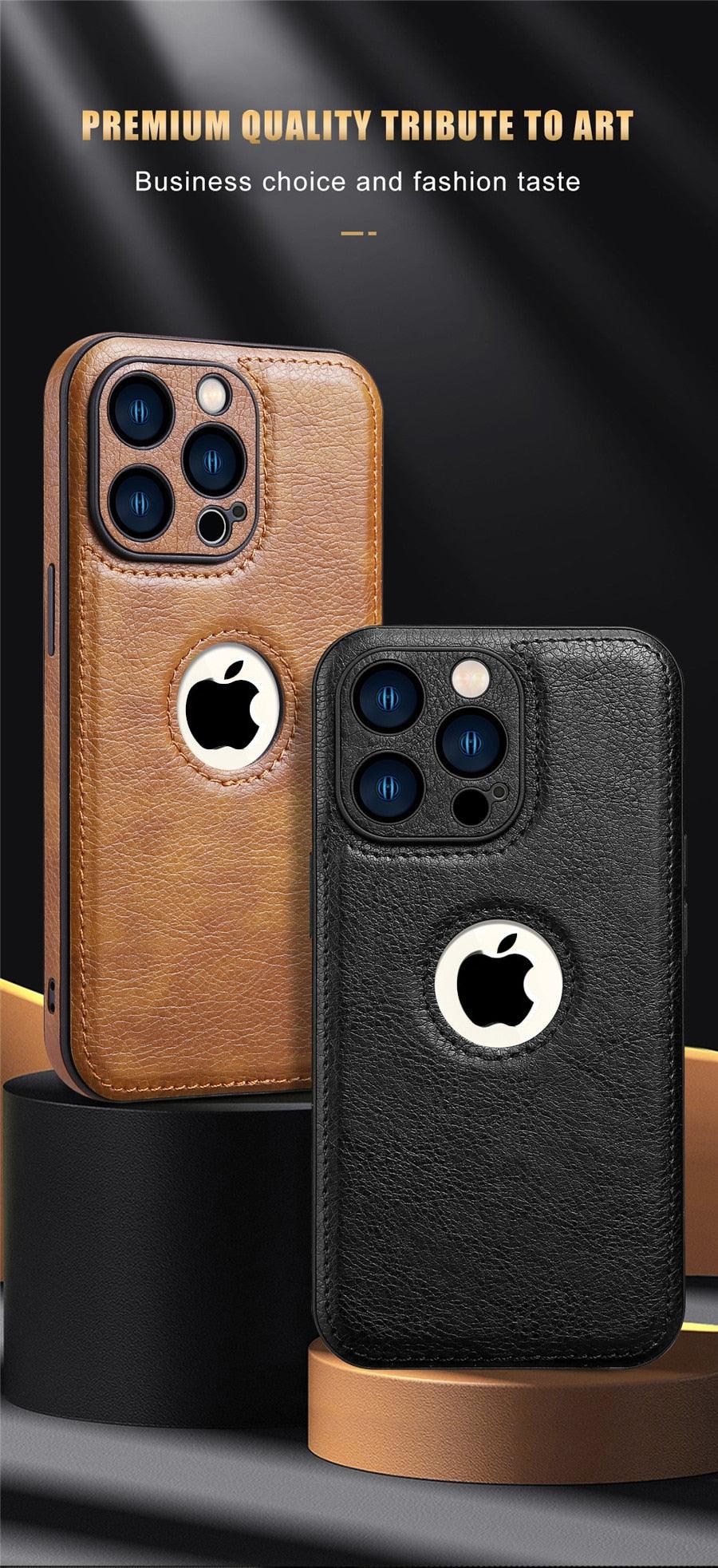 Luxury Leather Case for iPhone - Premium PU Leather Protection