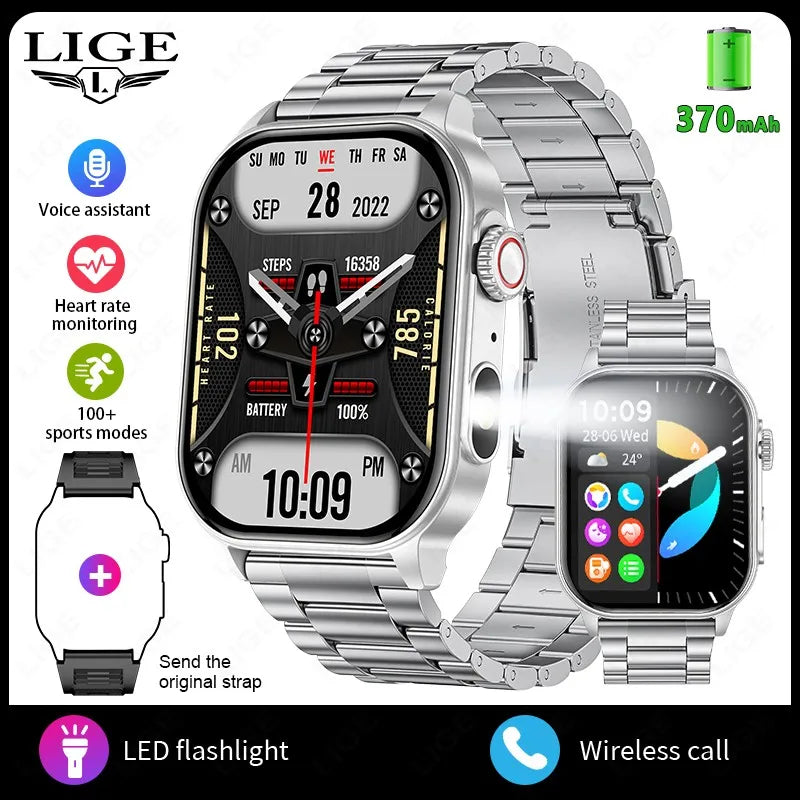 LIGE FlashSmart 2: Premium Smartwatch with HD Display
