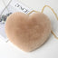 Bolso de mano cruzado de piel sintética en forma de corazón chic