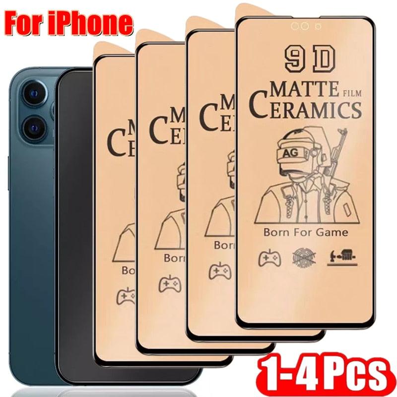 Protector de Pantalla de Película Cerámica Mate Suave para iPhone