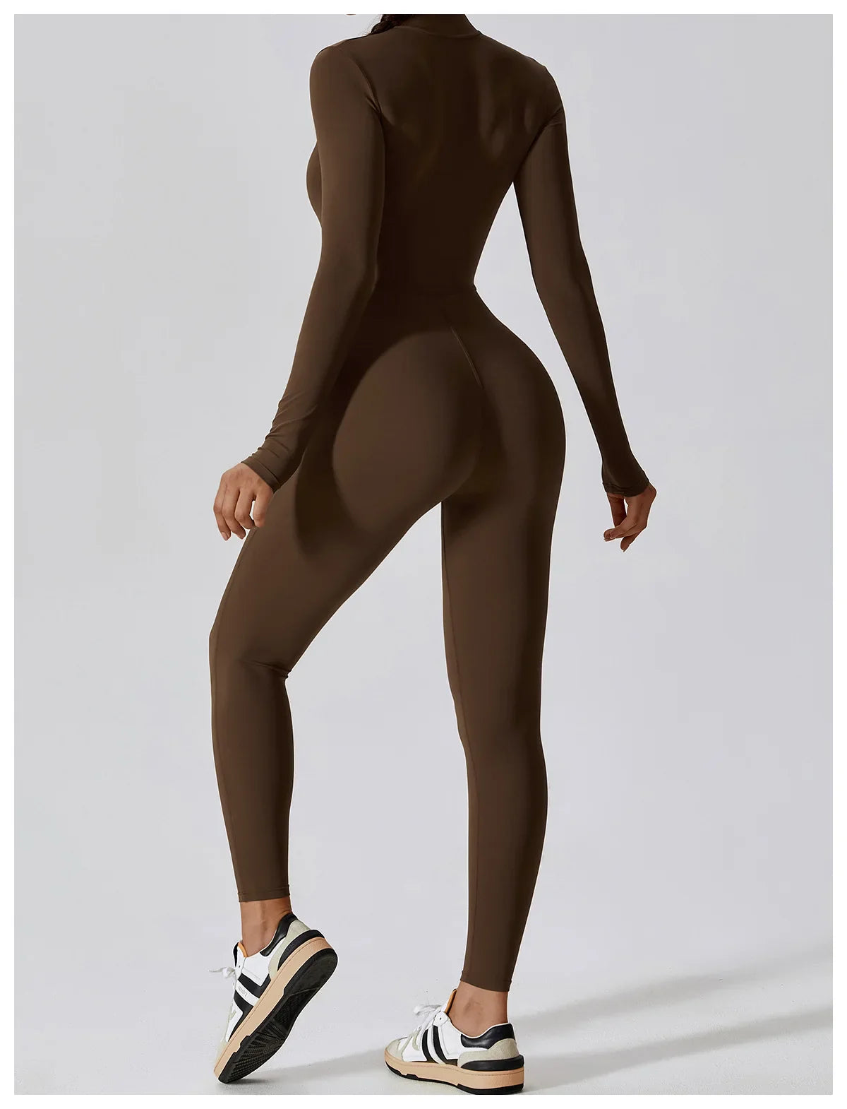 Premium Long Sleeved Yoga Jumpsuit with Zipper