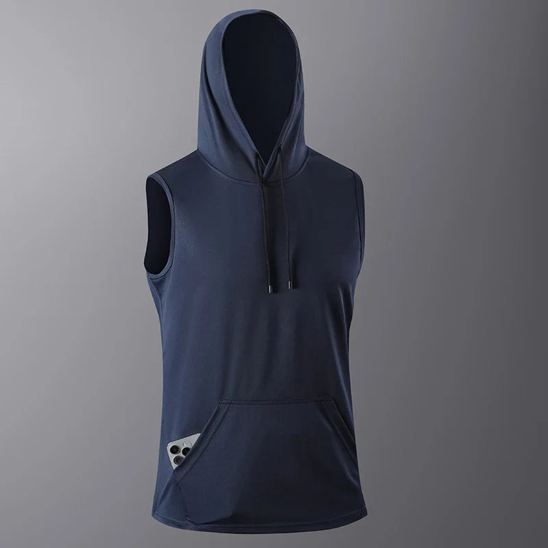 Hoodie de gym noir à séchage rapide pour homme