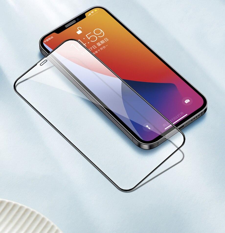 Protecteur d'écran en verre trempé 9D Full Cover pour iPhone