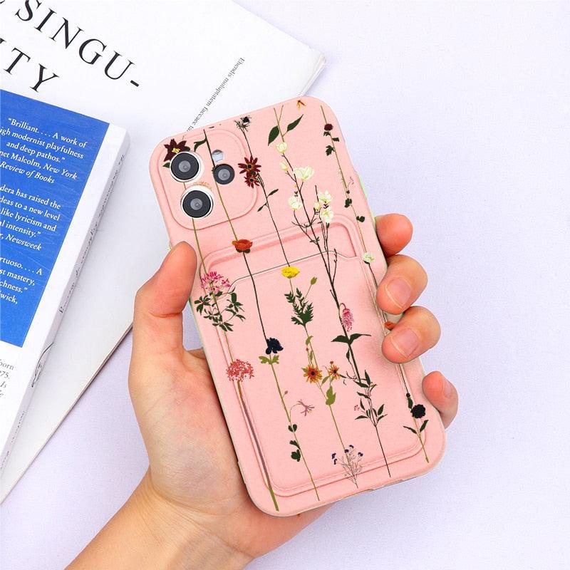 Soft Silicone Wallet Card Holder Case for iPhone 11 Mini & 7/8