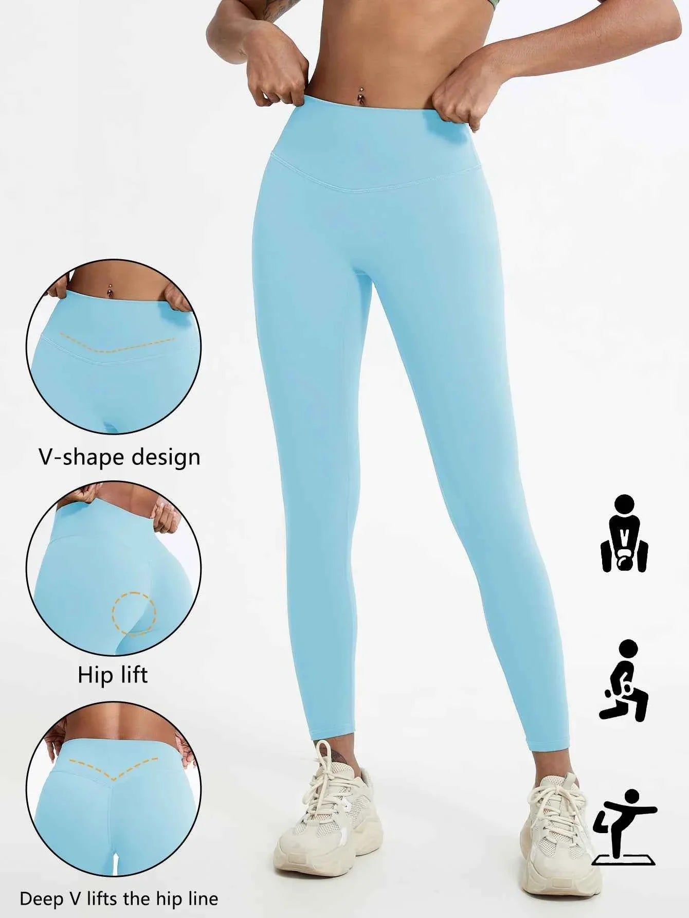 Leggings de Yoga de Cintura Alta Quick-Dry Hearuisavy