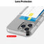 Coque de téléphone transparente antichoc avec double emplacement pour cartes pour iPhone