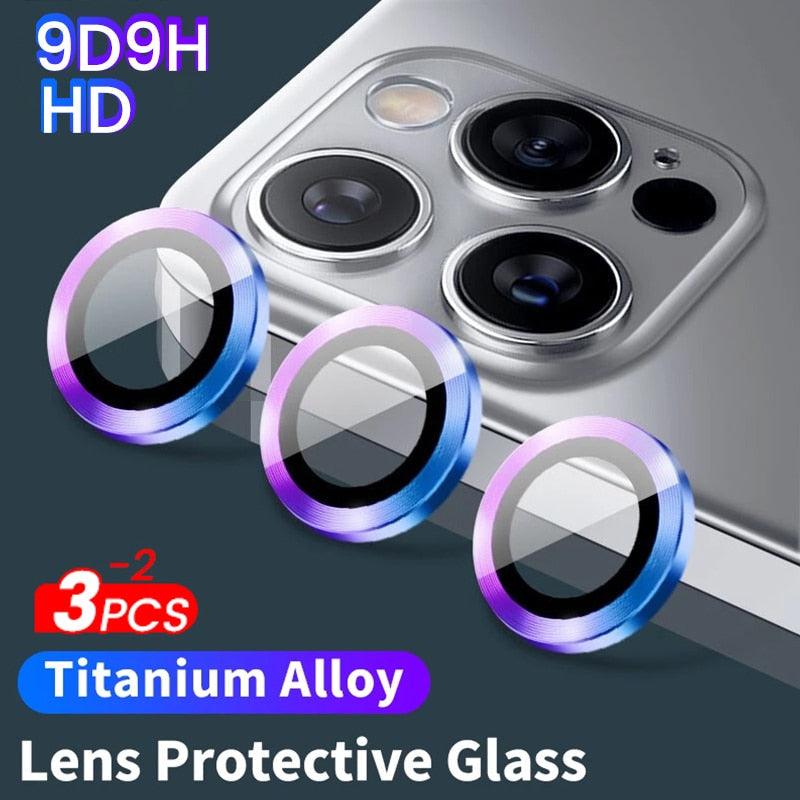 Titanium Alloy HD Camera Lens Protector for iPhone 12/13/14 Series - 9H Scratch-Resistant - Korvel