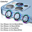 Premium 9H Tempered Glass Camera Lens Protector with Metal Ring for iPhone 14 & 13 Series - Korvel