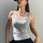 Camiseta sin mangas de punto premium para mujer