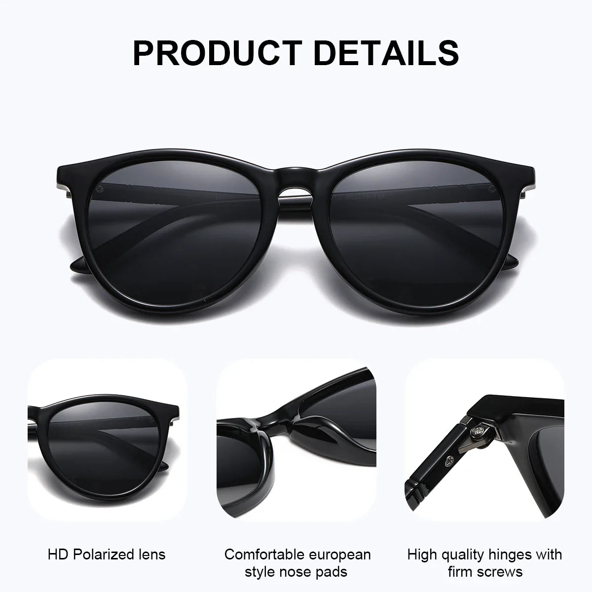 Chic Cat Eye Polarized Sunglasses for Women – Lightweight UV400 Protection with Stylish Polycarbonate Frame and Mirror Lenses – Perfect Summ - Korvel