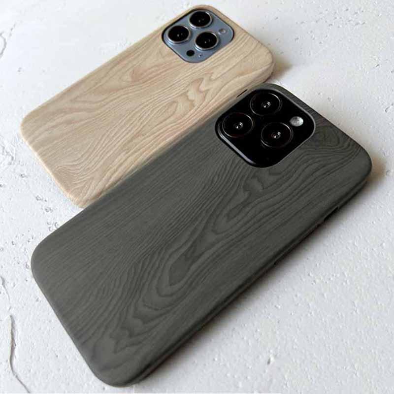 Coque de téléphone en bois rétro premium pour iPhone