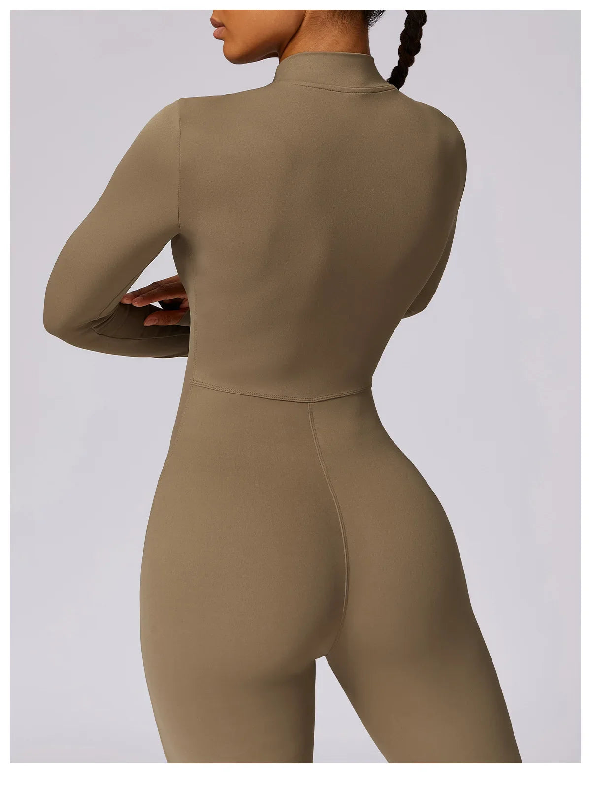 Premium Long Sleeved Yoga Jumpsuit with Zipper