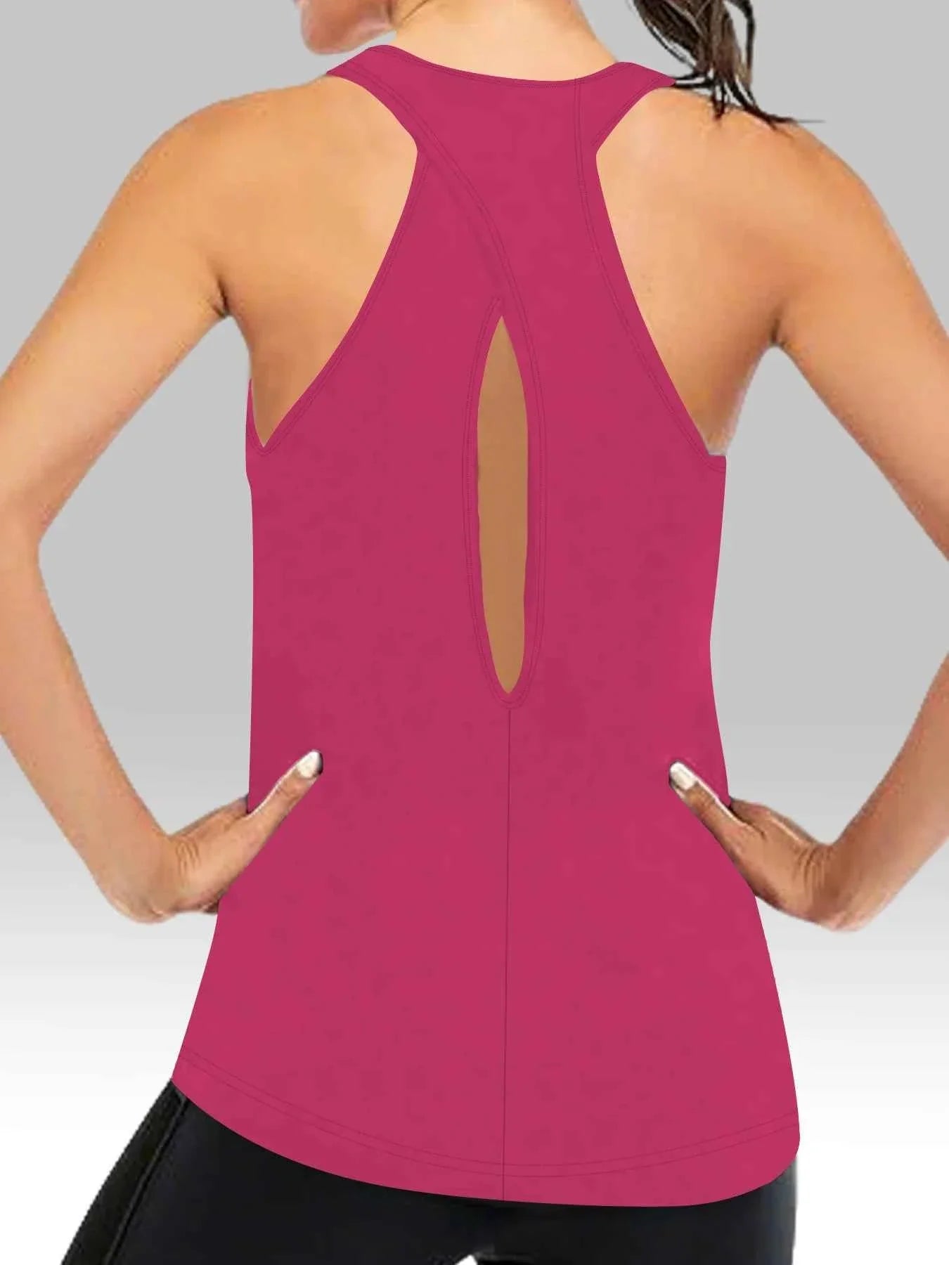 Camisetas de Yoga Racerback Sin Espalda Cruzada Súper Suaves