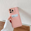 Funda de Cartera de Silicona Cuadrada de Cuero de Lujo para iPhone
