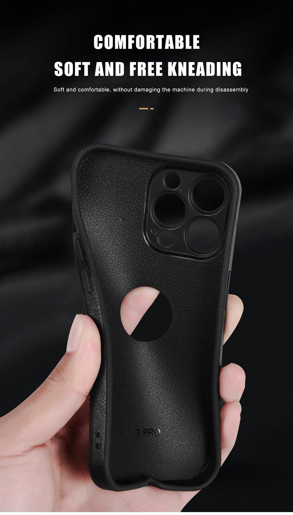 Coque de téléphone en cuir PU de luxe pour modèles d'iPhone