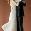 Sweet Western Embrace Bridal Couple Figurine - 6" High