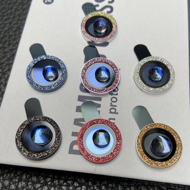 Sparkling Diamond Camera Lens Protector for iPhone 14/13/12/11 Pro Max - Premium Glittering Metal Ring - Korvel
