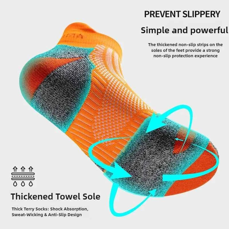 Calcetines de Correr Transpirables con Amortiguación para Maratón