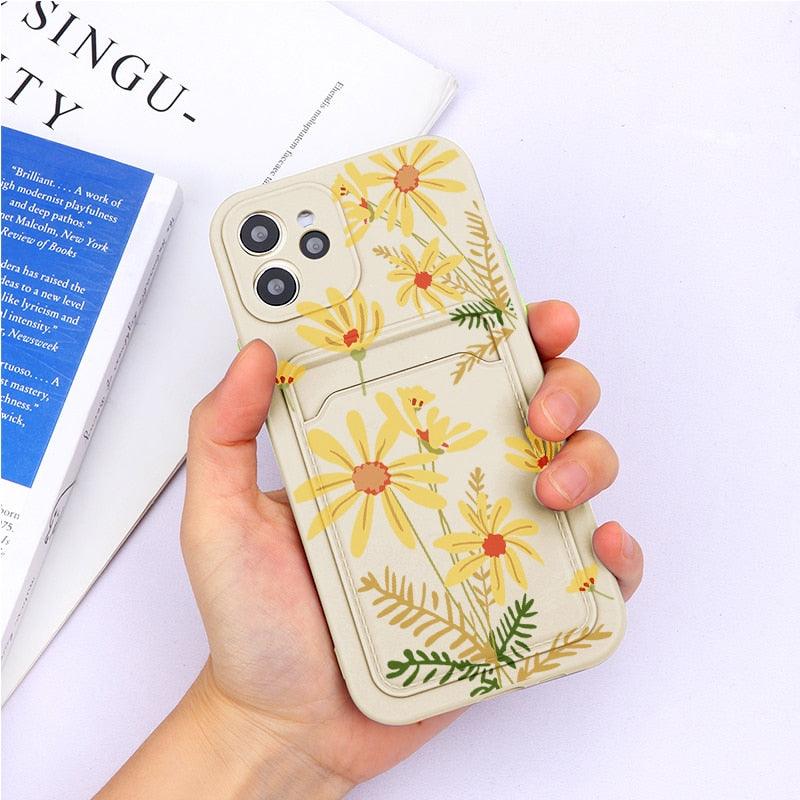 Soft Silicone Wallet Card Holder Case for iPhone 11 Mini & 7/8