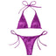 Ensemble de bikini brésilien en satin luxe ShimmerWave