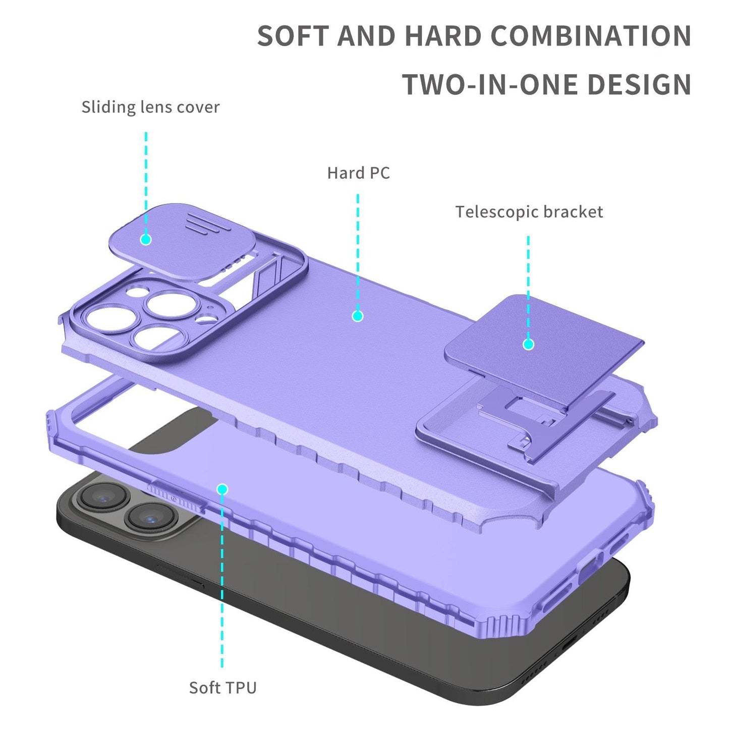Premium Heavy Duty Shockproof iPhone 13 Pro Case with Camera Protection