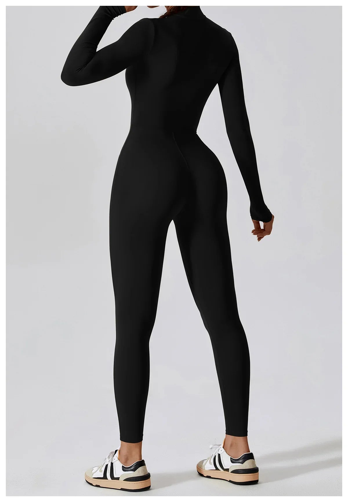 Premium Long Sleeved Yoga Jumpsuit with Zipper