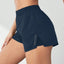 Pantalones Cortos de Yoga Falsos de Dos Piezas para Mujeres