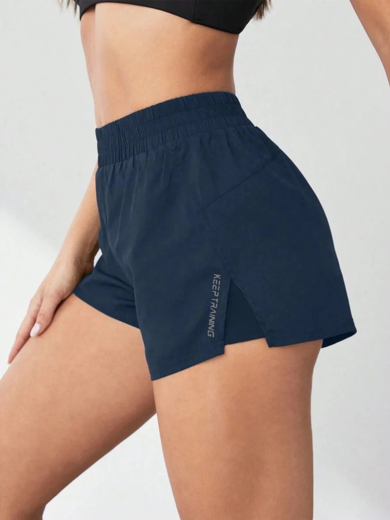 Pantalones Cortos de Yoga Falsos de Dos Piezas para Mujeres